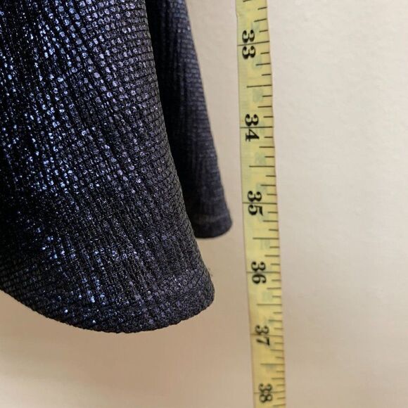 NIGHTWAY Womens Cocktail Dress Size 14 Navy Long Sleeve Jewel Neck Drape Back - Picture 10 of 11